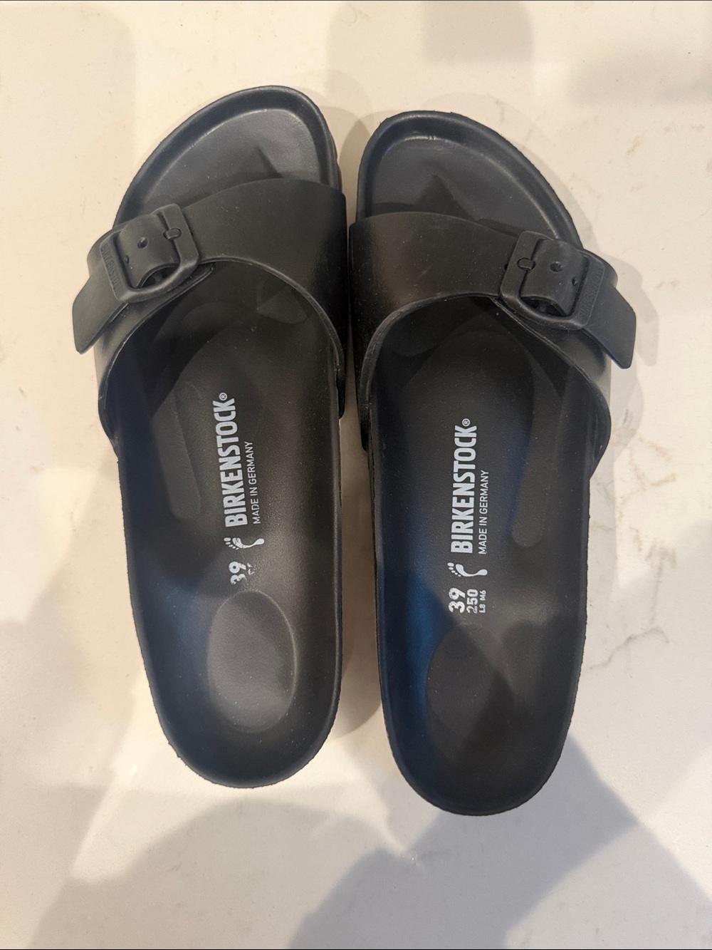 Birkenstock Black EVA Arizona Single-Buckle Slide Sandals
